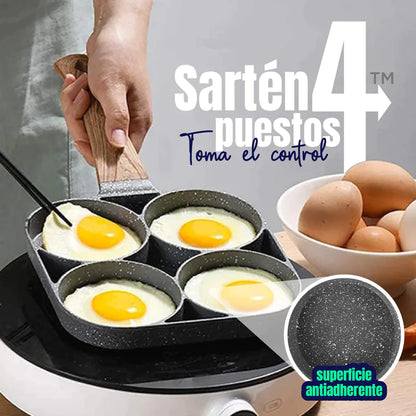 Sartén 4 Puestos™- prepara 4 alimentos a la vez